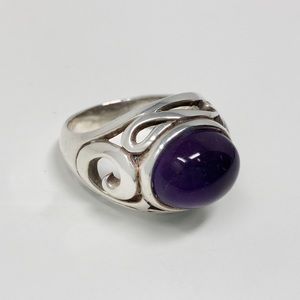 Purple Amethyst Ring sterling silver 925 for women